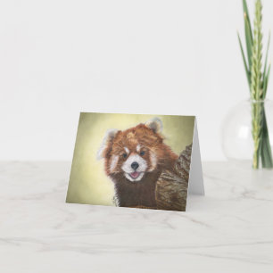 Red Panda notecard Karte