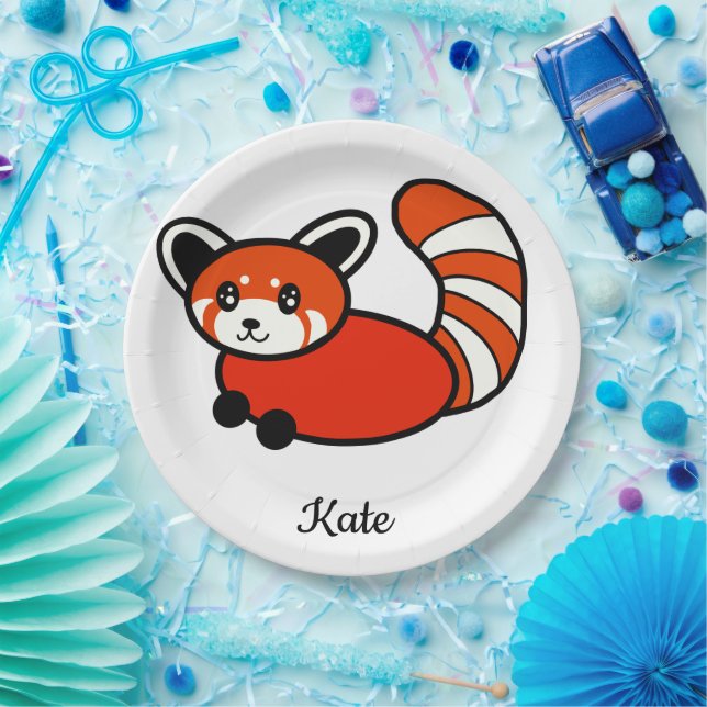 Red Panda Pappteller (Party)