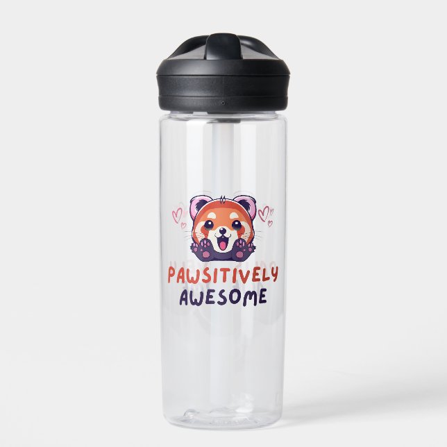 Red Panda Pawsihaft Phantastisch Trinkflasche (Vorderseite)
