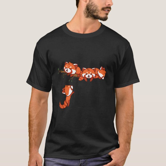Red Panda Playing Bear T-Shirt (Vorderseite)
