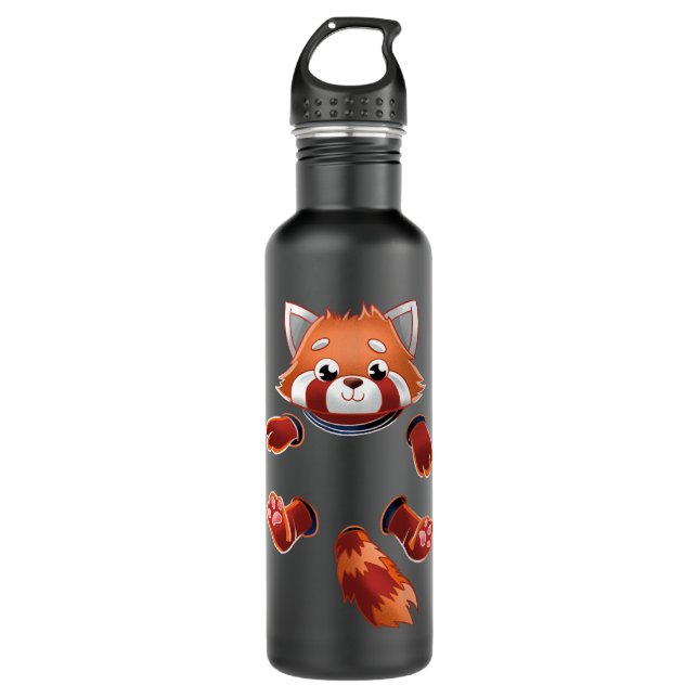 Red Panda - Pocket  Edelstahlflasche (Vorderseite)