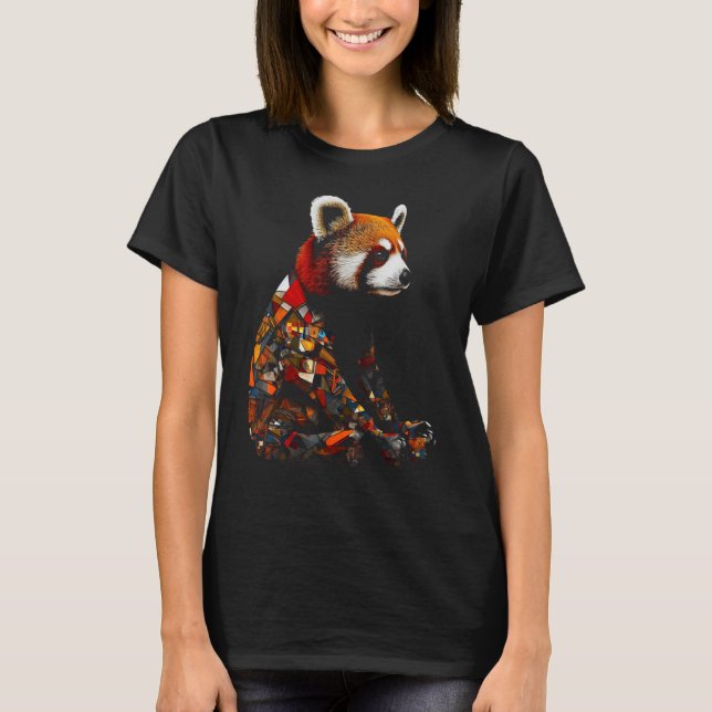 Red Panda Polygon  Animal Colourful Red Panda T-Shirt (Vorderseite)