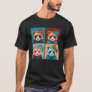 Red Panda Pop Illustration farbenfrohe Tierfrauen T-Shirt