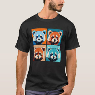Red Panda Pop Illustration farbenfrohe Tierfrauen T-Shirt
