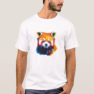 Red Panda Portrait Illustration Wasserfarben Kunst T-Shirt