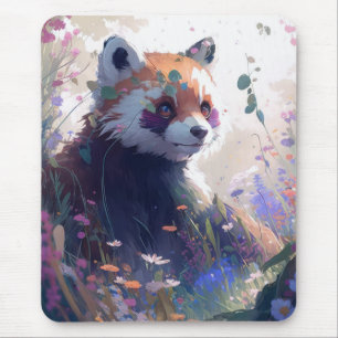 Red Panda Portrait Tiermalerei Wildlife Forest Mousepad