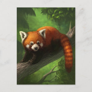 Red Panda Postcard Postkarte
