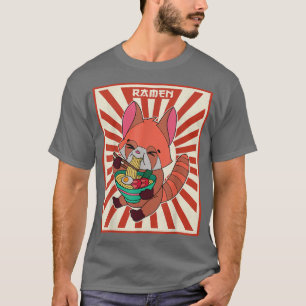 Red Panda Ramen Noodle Japan Cuisine Japanisch Asi T-Shirt