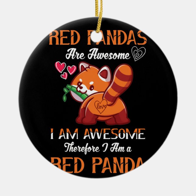 Red Panda Red Panda Lover Red Panda Keramik Ornament (Vorne)