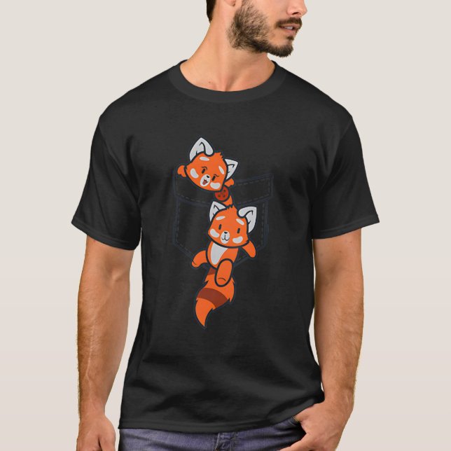 Red Panda Red Panda Red Panda Red Panda Baseball T-Shirt (Vorderseite)