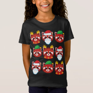 Red Panda Reindeer Elf Santa Claus Kostüme Merry C T-Shirt