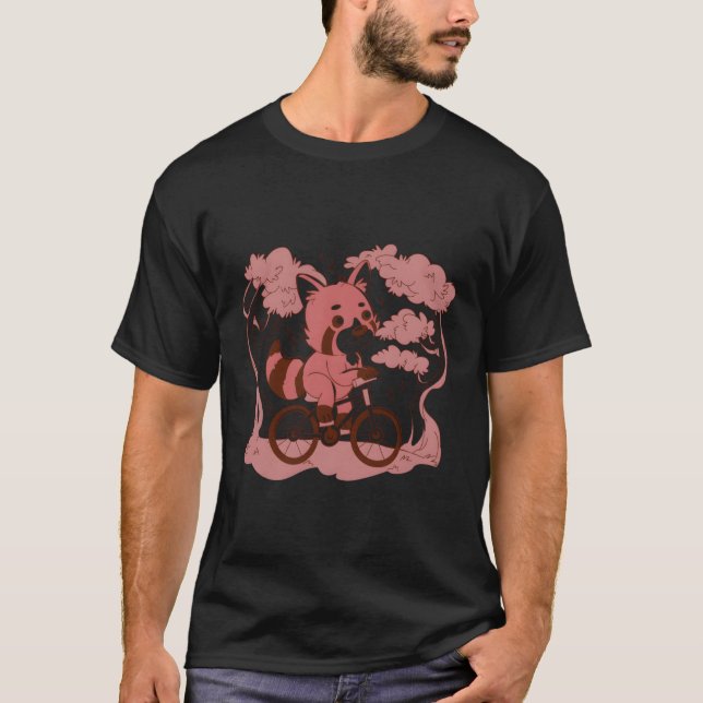 Red Panda Reitrad T-Shirt (Vorderseite)