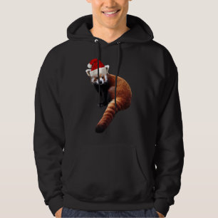 Red Panda Santa Niedlicher Weihnachtshut für Panda Hoodie