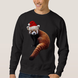 Red Panda Santa Niedlicher Weihnachtshut für Panda Sweatshirt