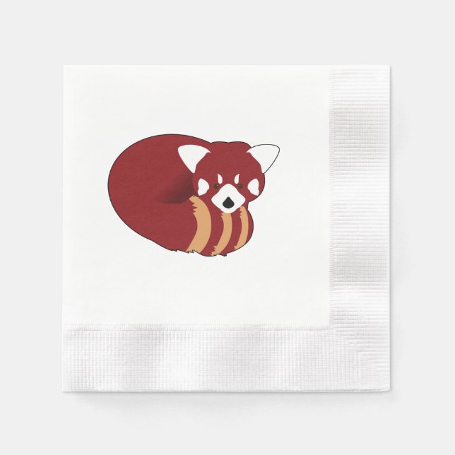 Red Panda Serviette (Vorderseite)