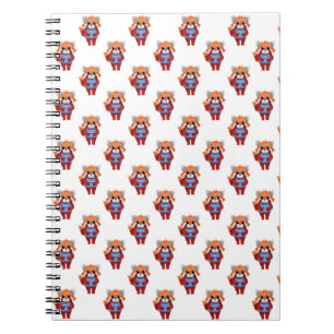 Red Panda Shy Fingers Notebook Notizblock