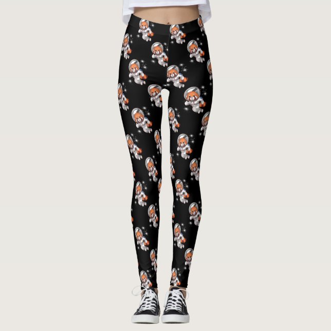 Red Panda Space Astronaut Leggings (Vorderseite)