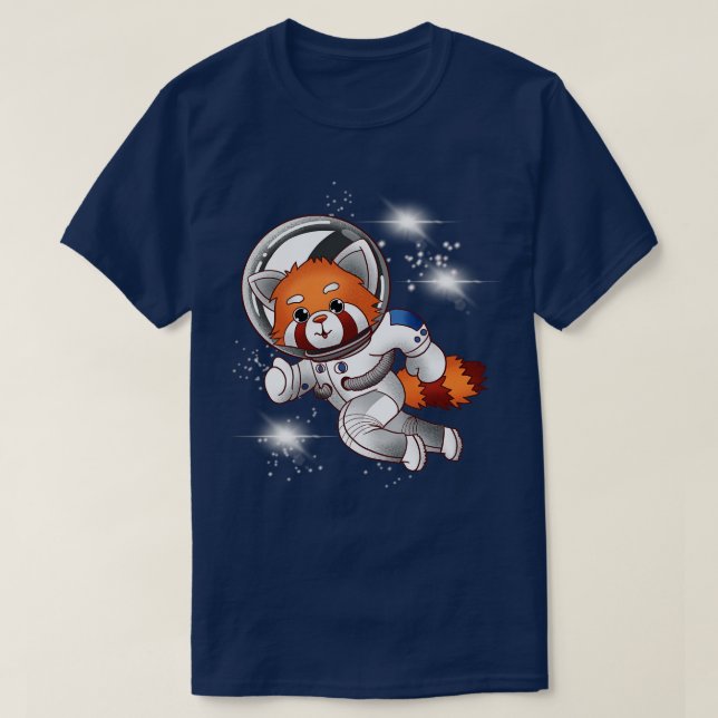 Red Panda Space Astronaut T-Shirt (Design vorne)
