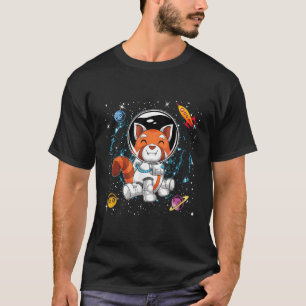Red Panda Space Scientifist - Tierflugplaneten T-Shirt