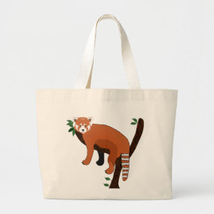 Red Panda Tote Bag Jumbo Stoffbeutel