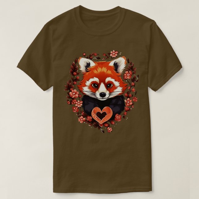 Red Panda Valentine Day T-Shirt (Design vorne)