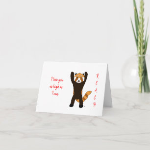 Red Panda Valentine's Day Card Karte