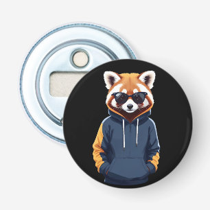 Red Panda Wearing Hoodie Funny Cool Animal Vector Flaschenöffner