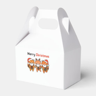 Red Panda Weihnachten Red Pandas Frohe Weihnachten Geschenkschachtel