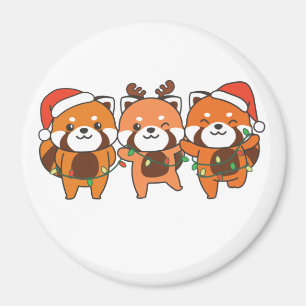 Red Panda Weihnachten Tiere Niedlich Red Pandas Ma Magnet