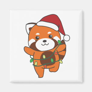 Red Panda Weihnachts Winter Animals Red Pandas Mag Magnet