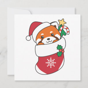 Red Panda Weihnachtsschnee Wintertiere Panda Holi Feiertagskarte