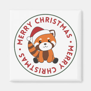 Red Panda Weihnachtsschnee Wintertiere Pandas Mag Magnet