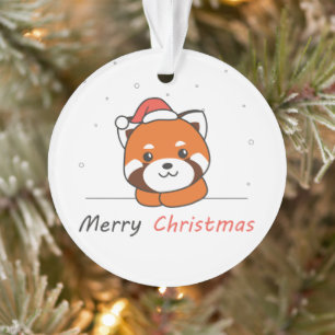 Red Panda Weihnachtsschnee Wintertiere Pandas Ornament