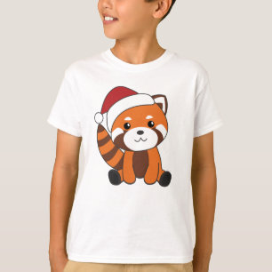 Red Panda Weihnachtsschnee Wintertiere Pandas T-Shirt
