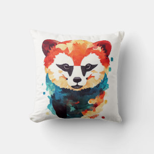 Red Panda Wild Nature Animal Color Malerei Kissen
