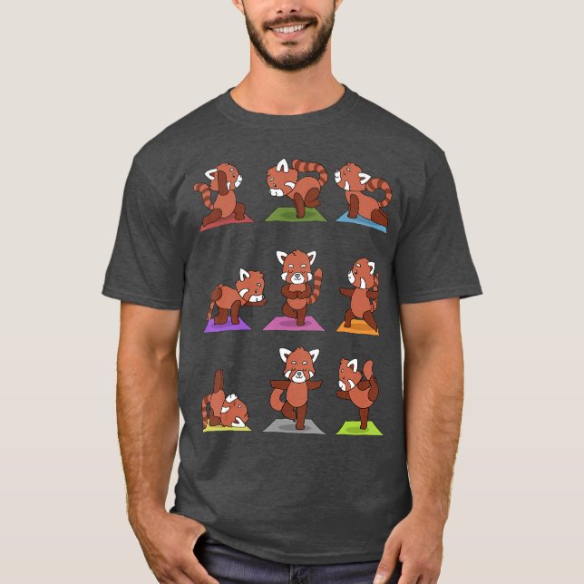 Red Panda Yoga  Funny Red Pandas In Yoga Poses T-Shirt (Vorderseite)