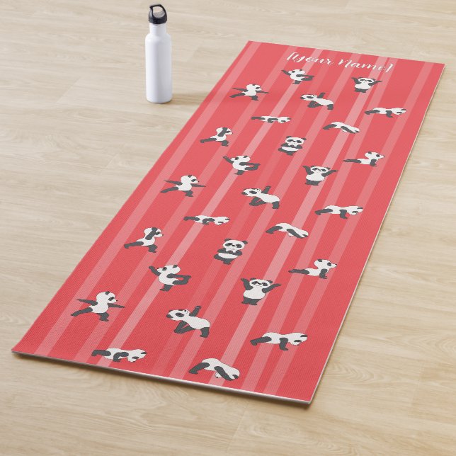 Red Panda Yoga Mat Custom Name Same on Both Sides Yogamatte (Beispiel)