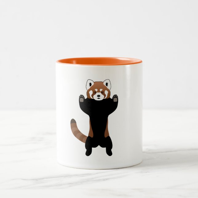 Red Panda Zweifarbige Tasse (Mittel)