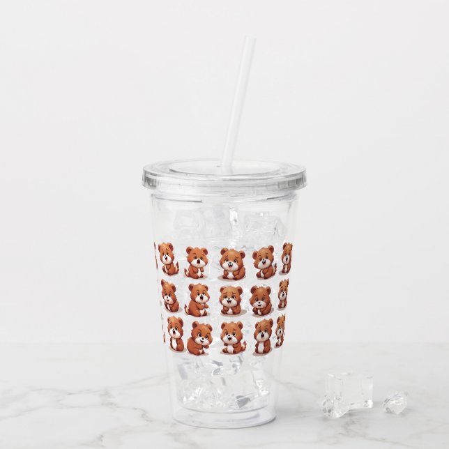 Red Pandas Acryltrinkbecher (Rückseite Ice)