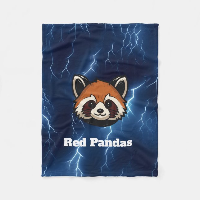 Red Pandas Custom Fleece Blanket (Vorderseite)