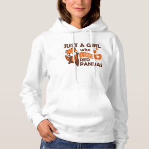 Red Pandas Girl Liebe Red Panda Kawaii Niedlicher  Hoodie
