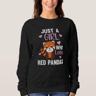 Red Pandas Girl Liebe Red Panda Kawaii Niedlicher Sweatshirt