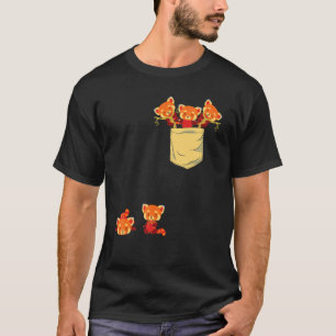 Red Pandas in Pocket Phantastischen Niedlichen Pan T-Shirt