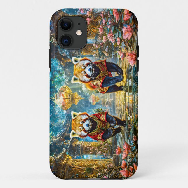 Red Pandas Jade Palace Design von Rich AMeN Gill Case-Mate iPhone Hülle (Rückseite)