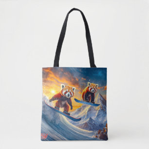 Red Pandas Snowboarden Design von Rich AMeN Gill