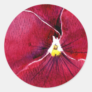 Red Pansy Wedding Stickers Umschlag Aufkleber