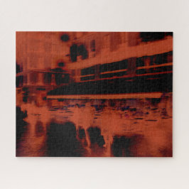 Red Paris Nacht. Coole verschwommene Bewegung Puzzle