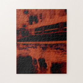 Red Paris Nacht. Coole verschwommene Bewegung Puzzle