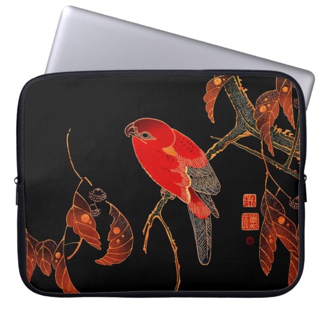 Red Parrot Fine Art Laptopschutzhülle (Vorderseite)