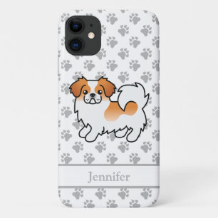 Red Parti Color Tibetan Spaniel Hund & Name Case-Mate iPhone Hülle